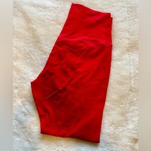 Zyia Red Pocket Leggings 20” Hi Rise Sz 8-10